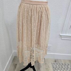 Forever 21 Light Pink Peachy Skirt Size Small